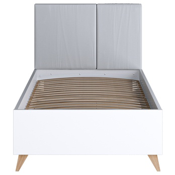 Postel s roštem MOOD bílá/šedá, 90x200 cm 3