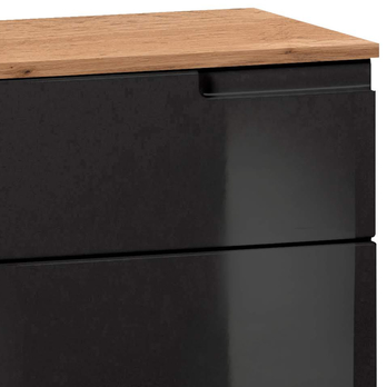 Komoda MOON 1 dub wotan/černá vysoký lesk 2