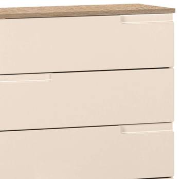 Komoda MOON 2 dub sonoma/béžová vysoký lesk 2