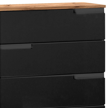 Komoda MOON 2 dub wotan/černá vysoký lesk 2