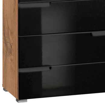 Komoda MOON 2 dub wotan/černá vysoký lesk 3