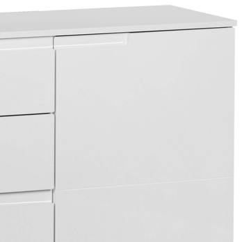 Komoda MOON 4 bílá/bílá vysoký lesk 2