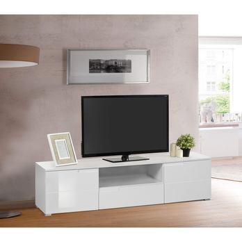 TV komoda MOON bílá vysoký lesk 1