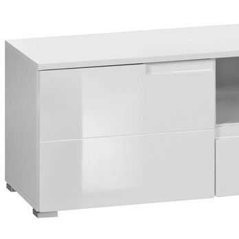 TV komoda MOON bílá vysoký lesk 2