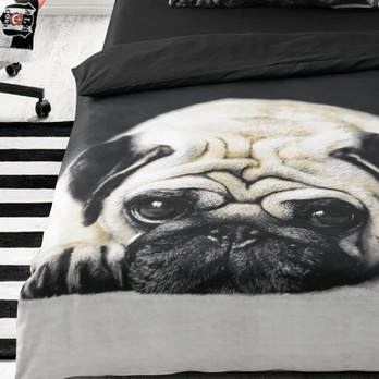 Povlečení 3D MOPS 70x90 a 140x200 cm 2