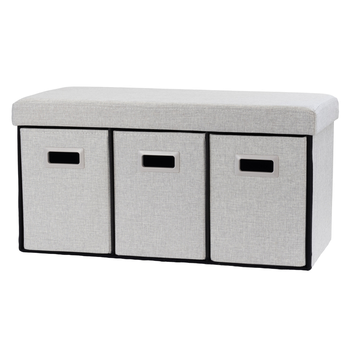 Úložný box MOREEN šedá, šířka 76 cm 1
