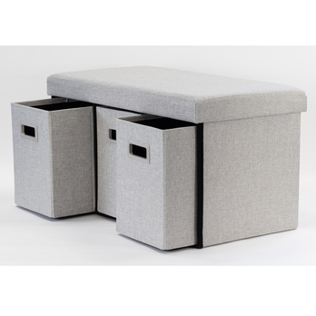 Úložný box MOREEN šedá, šířka 76 cm 2