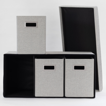 Úložný box MOREEN šedá, šířka 76 cm 3