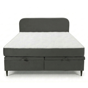 Postel s matrací MOREVIEW tmavě šedá, 160x200 cm 4