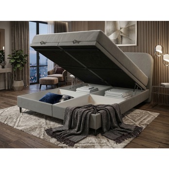 Postel s matrací MOREVIEW šedá, 160x200 cm 3