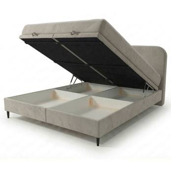 Postel s matrací MOREVIEW šedobéžová, 180x200 cm 2