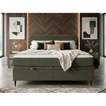 Postel s matrací MOREVIEW olivová, 180x200 cm 1