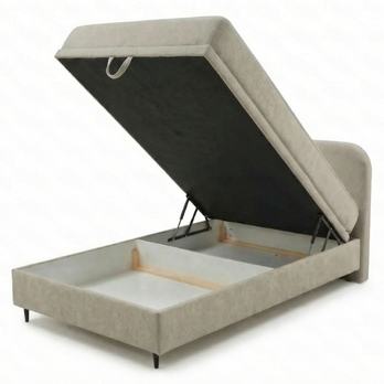 Postel s matrací MOREVIEW šedobéžová, 120x200 cm 2