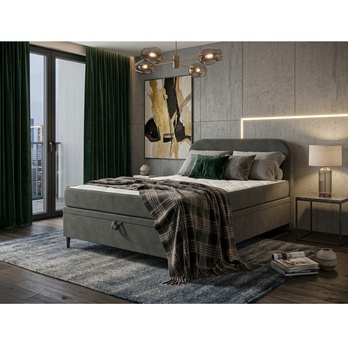 Postel s matrací MOREVIEW tmavě šedá, 120x200 cm 1