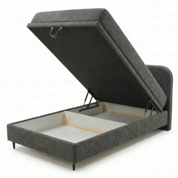 Postel s matrací MOREVIEW tmavě šedá, 120x200 cm 2