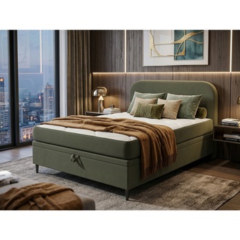 Postel s matrací MOREVIEW olivová, 120x200 cm 1