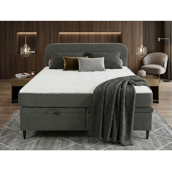 Postel s matrací MOREVIEW tmavě šedá, 180x200 cm 1