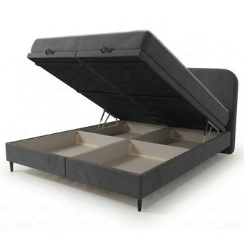 Postel s matrací MOREVIEW tmavě šedá, 180x200 cm 2