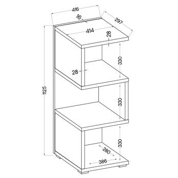 Regál MORI šedá 2