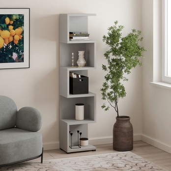 Regál MORTEN šedá 1