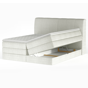 Postel boxspring MORYEN šedobéžová, 180x200 cm 2
