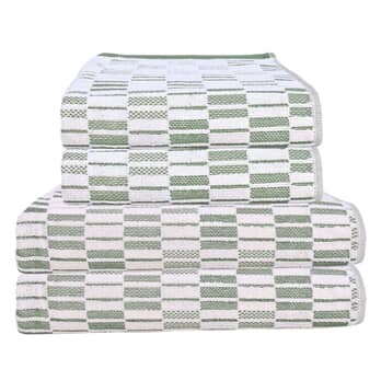 Osuška MOSAIC olivová, 70x140 cm 2