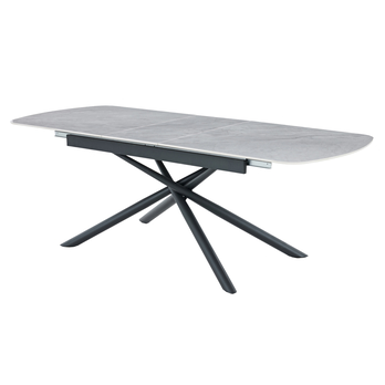 Jídelní stůl MOSTAR šedý mramor/černá 2