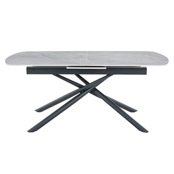 Jídelní stůl MOSTAR šedý mramor/černá 3
