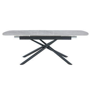 Jídelní stůl MOSTAR šedý mramor/černá 4