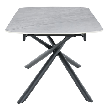Jídelní stůl MOSTAR šedý mramor/černá 5