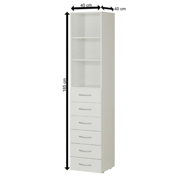 Víceúčelová komoda MULTIRAUMKONZEPT 639, bílá, 40 cm 6
