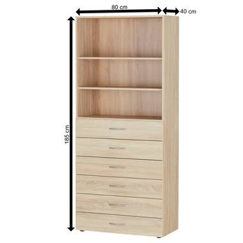 Víceúčelová komoda MULTIRAUMKONZEPT 644, dub sägerau, 80 cm 10