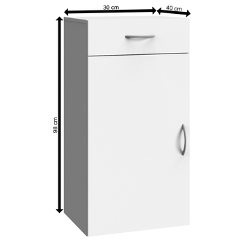 Komoda MULTIRAUMKONZEPT 300, bílá, šířka 30 cm 3