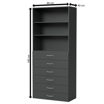 Víceúčelová komoda MULTIRAUMKONZEPT 644, grafit 1