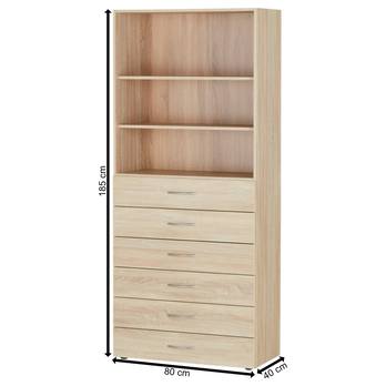 Víceúčelová komoda MULTIRAUMKONZEPT 644, dub sägerau, 80 cm 10