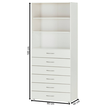 Víceúčelová komoda MULTIRAUMKONZEPT 644, bílá, 80 cm 5