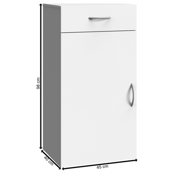 Komoda MULTIRAUMKONZEPT 307, bílá, šířka 45 cm 3