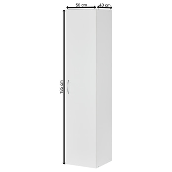 Víceúčelová skříň MULTIRAUMKONZEPT 641, bílá, šířka 50 cm 9