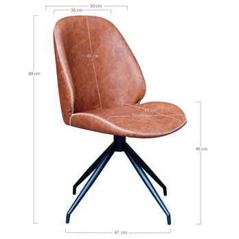 Jídelní židle MUNTI hnědá/černá 6