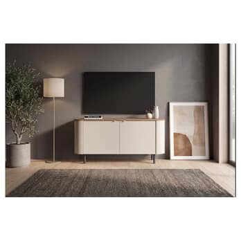 TV komoda MURANO 2DV kašmírová/tmavý dub 2