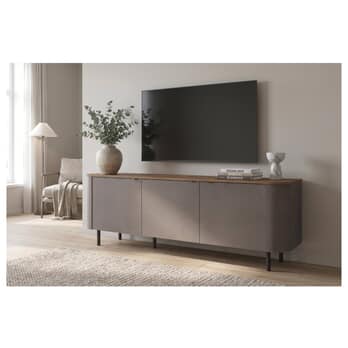 TV komoda MURANO 3DV bronzová/tmavý dub 1