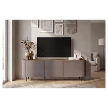 TV komoda MURANO 3DV bronzová/tmavý dub 2