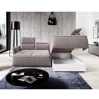 Sedací souprava MURILLO L pravá, světle hnědá 3