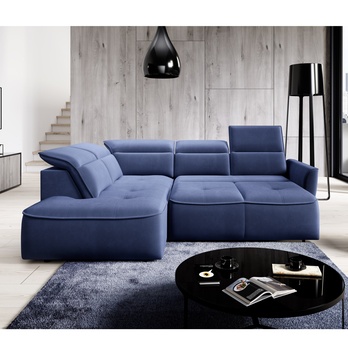 Sedací souprava MURILLO L levá, tmavě modrá 2