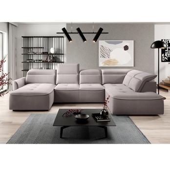 Sedací souprava MURILLO XL pravá, světle hnědá 1