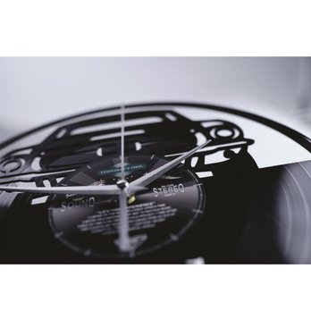 Vinylové nástěnné hodiny  MUSCLE CAR černá, ⌀ 30 cm 2