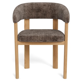 Jídelní židle MYLES tlumená hnědá/matný dub 2