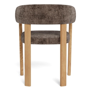 Jídelní židle MYLES tlumená hnědá/matný dub 3