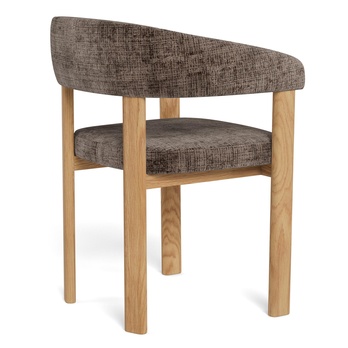 Jídelní židle MYLES tlumená hnědá/matný dub 4