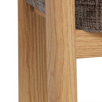 Jídelní židle MYLES tlumená hnědá/matný dub 6